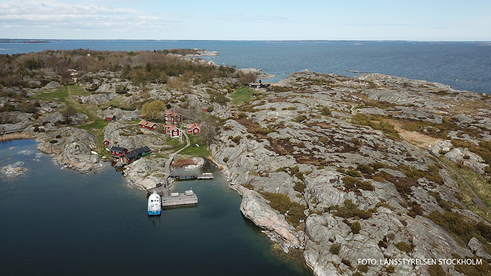 Fotograf: Länsstyrelsen Stockholm Bullerö från ovan.